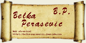 Belka Perašević vizit kartica